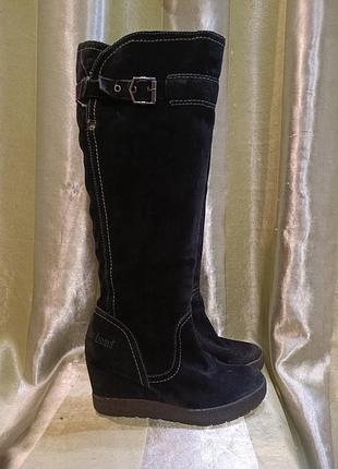 Натуральные замшевые сапоги bama