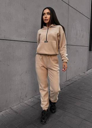 Женский флисовый костюм, черный флисовый костюм, серый флисовый костюм, молочный флисовый...