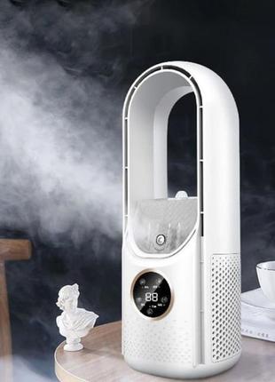 Вентилятор переносной безлопастной,usb, увлажнитель, подсветка led, таймер