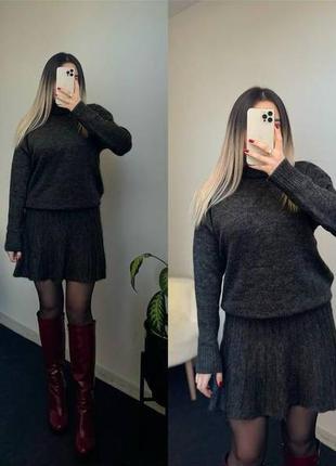 Костюм ангора лига кофта юбка