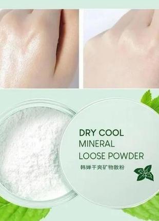 Безбарвна мінеральна пудра для матування rorec dry cool mineral loose powder 5 g (