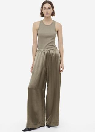 Штаны палаццо шелк вискоза h&m