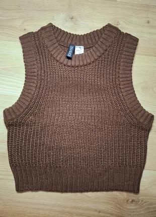 Укорочений светр-жилет h&m3 фото