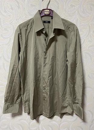 Стильна трендова шикарна базова бавовняна сорочка рубашка hugo boss