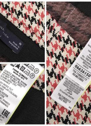 Юбка мини "marks & spencer" с цветным принтом "гусиная лапка", uk10/eur38.9 фото