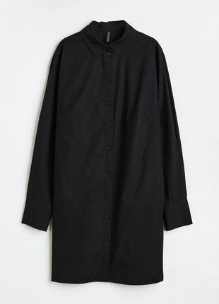 Черное платье рубашка h&m