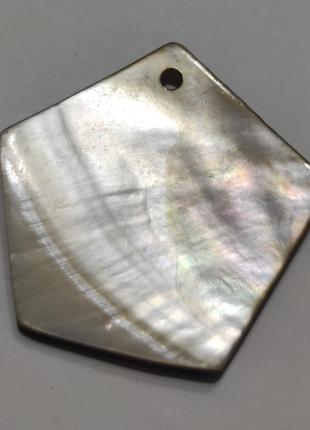 Підвіска перламутрова з мушлі з нанесенням малюнка4 фото