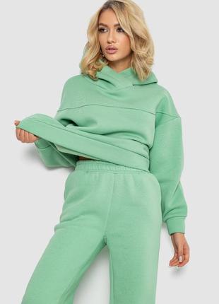 Спортивный костюм женский на флисе, цвет фисташковый, 247r10765