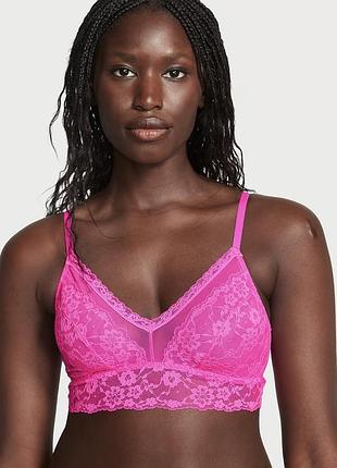 Комплект кружевного белья малиновый victorias secret