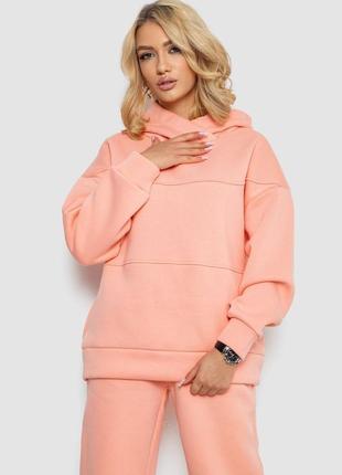 Спортивный костюм женский на флисе, цвет персиковый, 247r10765