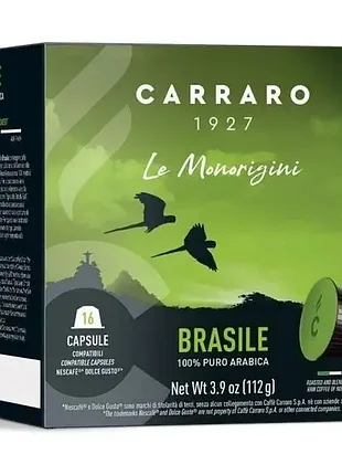 Кофе в капсулах dolce gusto carraro brasile 16 шт дольче густо карраро бразилия