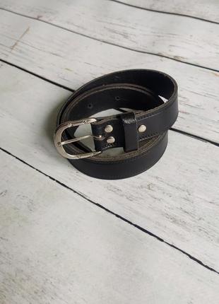 Ремень черный кожаный, классический ремень echt leder, черный пояс ремень с металлической пряжкой