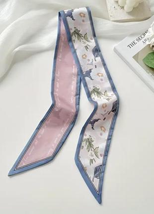 Сатинова стрічка твіллі на сумку для волосся на шию шарфик платок косинка хустка аксессуар