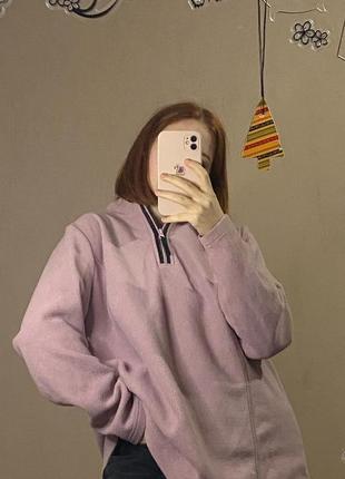 Флисовая кофта пудрового цвета