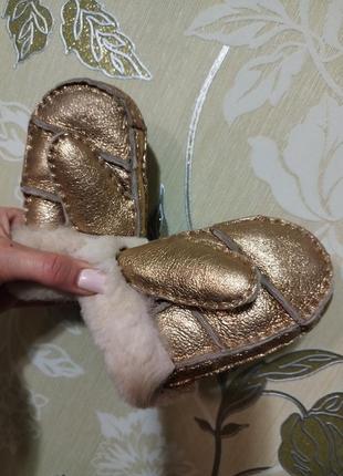 🥰 варежки кожа натуральный мех овчина кожаные перчатки золотые тёплые зимние меховые детские девочка мальчик