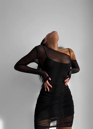 Платье сукня сетка стрейч