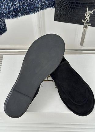 Лоферы меховые the row замшевые