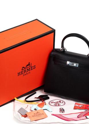 Сумка  hermes kelly 25 натуральна шкіра