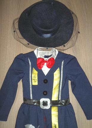Карнавальный костюм-платье мери поппинс 4-6 лет рост 104-116