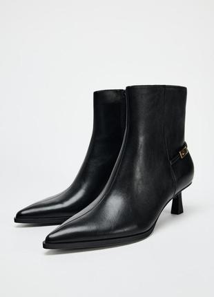 Ботинки на каблуке китен хил zara new