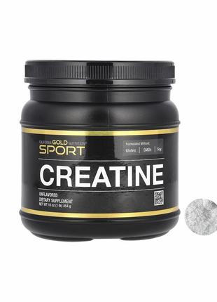 California gold nutrition sport моногідрат креатину з нейтральним смаком 454 г creatine cgn-01059