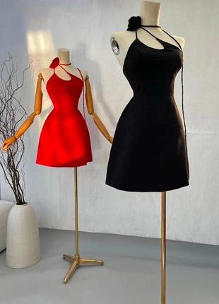 Платье сукня дайвинг роза