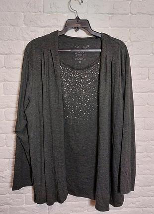 Фирменная трикотажная блуза блузка