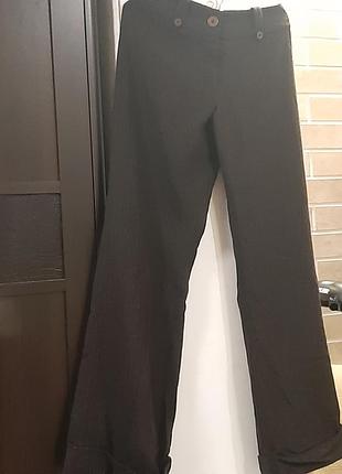 Класичні теплі брюки палаццо штани із вовни