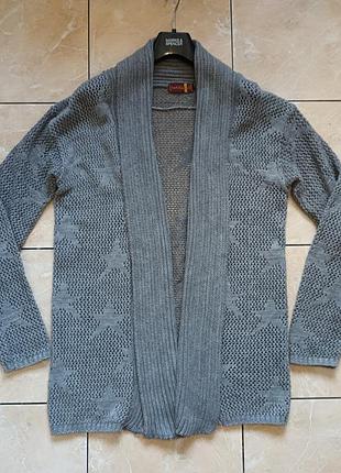 Стильний кардиган р. s/m charlotte gold оверсайз ажур зірки кофта
