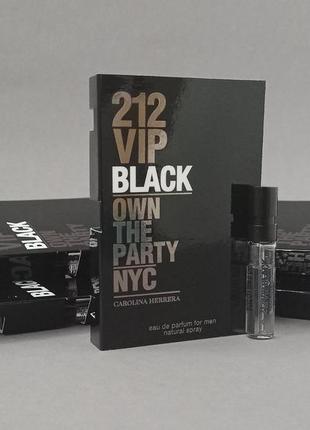Carolina herrera 212 vip black пробник для мужчин (оригинал)