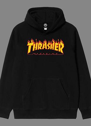 Черный худи трешер thrasher