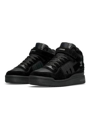 Чоловічі кросівки adidas forum 84 high black suede fur