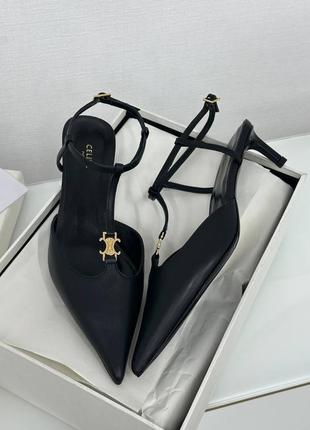 Туфли черные кожа