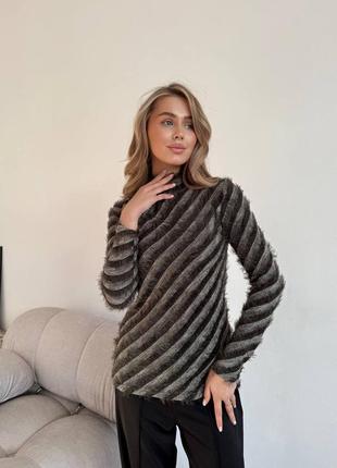 Жіночий ангоровий гольф водолазка жіноча базова універсальна водолазка травичка3 фото