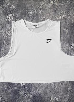 Новий білий спортивний топ толік джимшарк gymshark, розмір m, оригінал