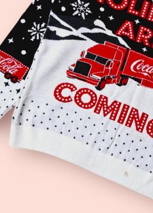 Новогодний свитер мирер coca cola