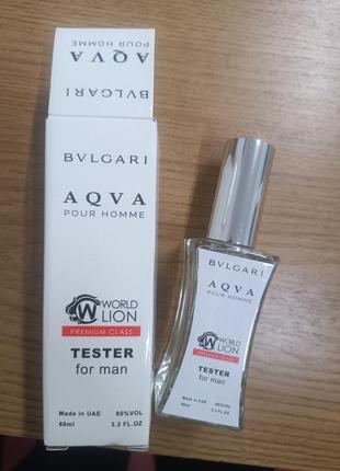 Тестер bvlgari aqua pour homme, 60 мл