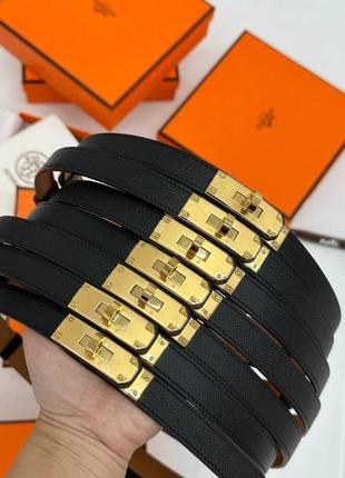 Пояс ремень в стиле hermes черный