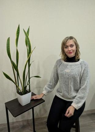 Кофта павутинка біла жіноча тепла handmade