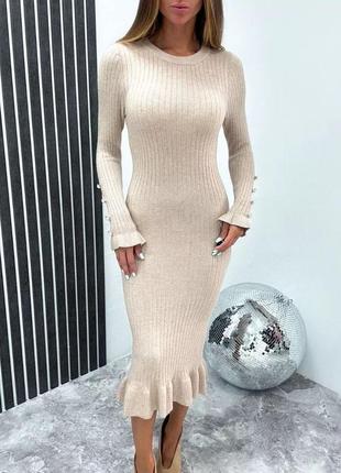 Женское базовое универсальное облегающее платье миди женское классическое деловое платье по фигуре