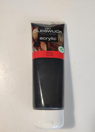 Акриловая черная  краска фарба van bleiswijck