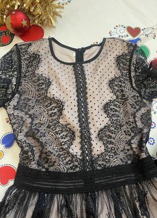 Изысканное платье с кружевом #платье миди новый год2 фото