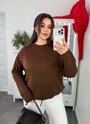 ❗️ sale ❗️ 5 цветов ❗️свитер в стиле оверсайз с затяжкой по низу коттон акрил