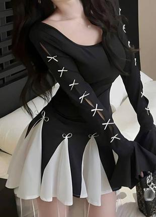 Платье из плотного трикотажа
ткань: плотный и качественный креп дайвинг + шифон