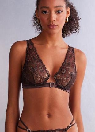Изысканный кружевной комплект от intimissimi из коллекции winter sshades🤎2 фото