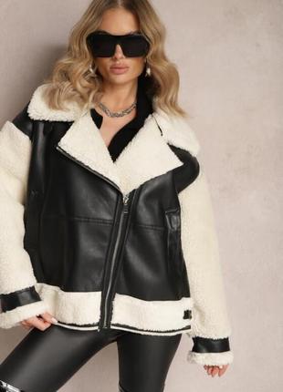 Женская дубленка авиатор
