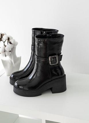 Сапоги зимние ❄️ лакированные 🖤4 фото