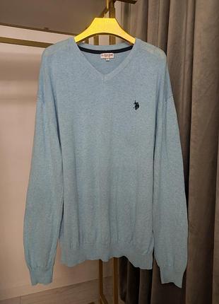 Голубой свитер джемпер пуловер u.s. polo assn