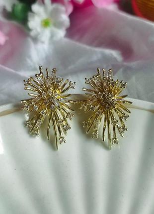Роскошные серьги с фианитами💥