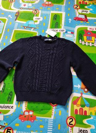 Детская одежда/ новая вязаная кофта свитер на мальчика 6-8 лет 🖤 122/128 размер